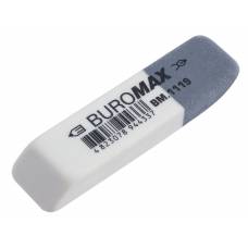Гумка для олівця Buromax біло-сірий 55x14x8мм