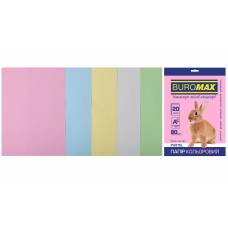 Папір КМА кольоровий А4 набір Buromax 20л (5 кол.) мікс PASTEL (пастельні кольори)