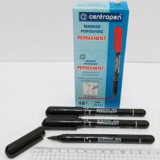 Маркер перманентний Centropen 2846 тонкий 1мм, чорний