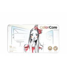Олівці кольорові Marco Marco 3130 COLOR CORE (для дівчаток) шестигранні 12цв. металевий футляр