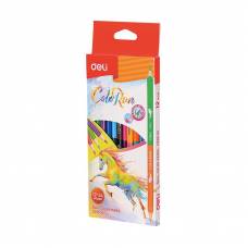 Олівці кольорові Deli COLOR RUN двосторонні 12шт. 24кол.