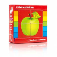 Гра Vladi Toys ZB1001 дерев'яні кубики ФРУКТИ