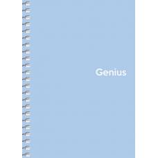 Блокнот спіральний Школярик GENIUS A6 80л, на спіралі у клітинку, білий блок, пластик