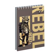 Блокнот спіральний Yes A7 REBEL 80л, спіральний