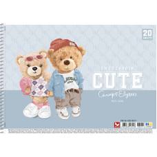 Альбом для малювання Школярик спіраль 20л 120г/м (8017)