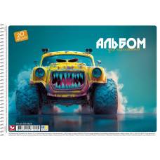 Альбом для малювання Школярик спіраль 20л 120г/м (8028)