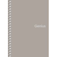 Блокнот спіральний Школярик GENIUS A6 80л, на спіралі у клітинку, білий блок, пластик