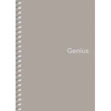 Блокнот спіральний Школярик GENIUS A6 80л, на спіралі у клітинку, білий блок, пластик