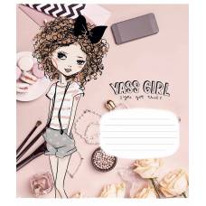 Зошит .Школярик 24л. лін глітер STYLISH GIRLS