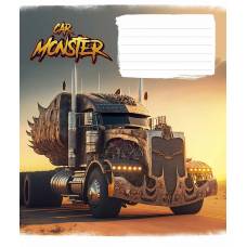 Зошит .Школярик 12л. кос вд-лак MONSTER CARS