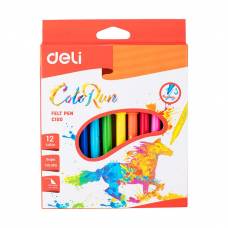 Фломастери Deli COLOR RUN картона упаковка 12кол.