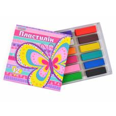 Пластилін 1Вересня 240гр. 12кол. BRIGHT BUTTERFLY