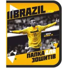 Папка шкільна для зошитів Апельсин ламінована на блискавці B5 ФУТБОЛ Папка шкільна для зошитів Апельсин ламінована на блискавці B5 ФУТБОЛ