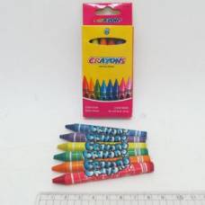 Олівці воскові Crayons 6 кол.