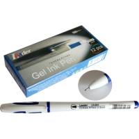 Ручка гелева LK LEADER 801 (білий корпус) синя