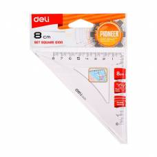 Трикутник Deli PIONEER 80мм 45*90*45 рівнобедрений