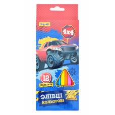 Олівці кольорові 1Вересня OFF-ROAD 12цв.