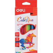 Олівці кольорові Deli COLOR RUN 12кол.