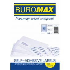 Папір-етикетка самоклейний Buromax 100шт. (68) 48*16.6мм