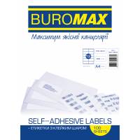 Папір-етикетка самоклейний Buromax 100шт. (12) 70*67.7мм