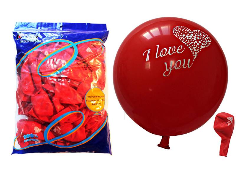 LK 30см LOVE червоні 100шт. LK 30см LOVE червоні 100шт.