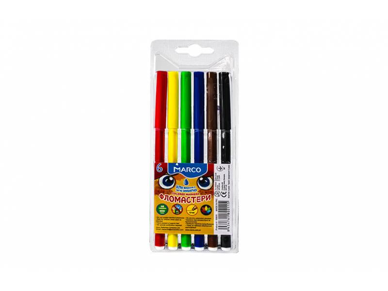 Фломастери Marco Super Washable 6кол. Фломастери Marco Super Washable 6кол.
