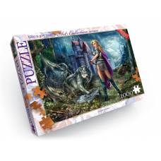 Пазл Danko Toys 1000 ел. SHE-WOLF IS WARRIOR (ЖІНКА-ВОЇН) 475*680мм.