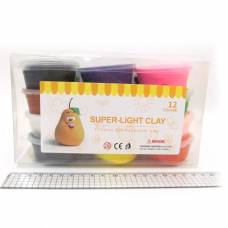 Пластилін пластилінове тісто VL Super Light Clay 12кол*20гр+стеки, банка Пластилін пластилінове тісто VL Super Light Clay 12кол*20гр+стеки, банка