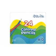 Олівці кольорові Marco Marco 1100 COLORITE шестигранні 24цв. металевий футляр