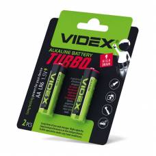 Елемент живлення alkaline Videx TURBO LR06 (1*2)