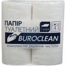 Папір туалетний Buroclean целюлозний білий 2-х шар. (4рул.)