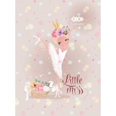 Зібі LITTLE MISS А6, 64л тверда матова ламінація+глітер, бежевий Зібі LITTLE MISS А6, 64л тверда матова ламінація+глітер, бежевий