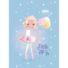 Зібі LITTLE MISS А6, 64л тверда матова ламінація+глітер, блакитний Зібі LITTLE MISS А6, 64л тверда матова ламінація+глітер, блакитний
