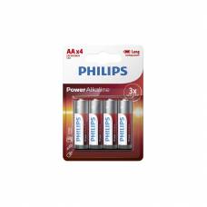 Елемент живлення alkaline Philips POWER ALKALINE LR06 (блістер 4шт.)