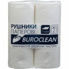 Паперові рушники Buroclean целюлозні 2-х шарові, білі (2рул.)