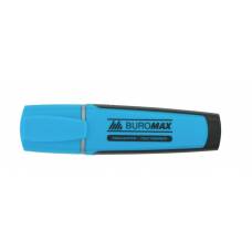 Маркер текстовий *Buromax RUBBER-1 гумовий гріп блакитний
