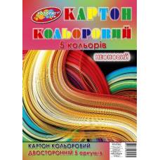 Кольоровий картон Х-М А4, 5л НЕОН