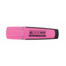 Маркер текстовий *Buromax RUBBER-1 гумовий гріп рожевий