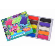 Пластилін 1Вересня 200гр. 10кол. TROLLS DREAM
