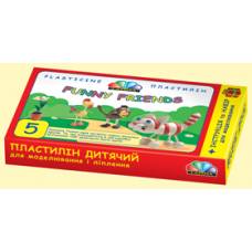 Пластилін Гамма-У ВЕСЕЛІ ДРУЗІ 75гр. 5кол.