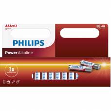Елемент живлення alkaline Philips POWER ALKALINE LR03 (блістер 12шт.)