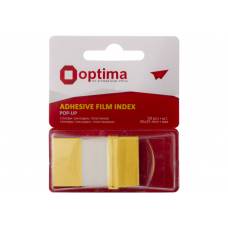 Стікери *закладки пластикові Optima 45*25мм 50л. жовті