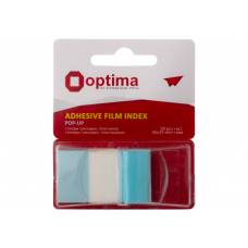 Стікери *закладки пластикові Optima 45*25мм 50л. блакитні