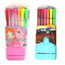 Фломастери LK Little Artist T001 12кол. в квадратному тубусі