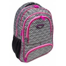 Рюкзак LK м`який анатомічна спинка California M сірий сердечка 42*29*15 см