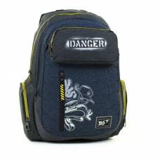 Рюкзак YES молодіжний DANGER чорно-синій 44*32*16см