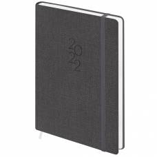 Діловий щоденник датований Поліграфіст В240 (27) TWEED НА ГУМЦІ шт.шкіра, сірий