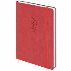 Діловий щоденник датований Поліграфіст В240 (27) TWEED НА ГУМЦІ шт.шкіра, червоний