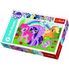 Пазл Trefl 60 ел. РАЙДУЖНА ДРУЖБА / HASBRO, MY LITTEL PONY