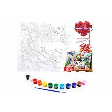холст-полотно Danko Toys CANVAS PAINTING з фарбами 210*310мм